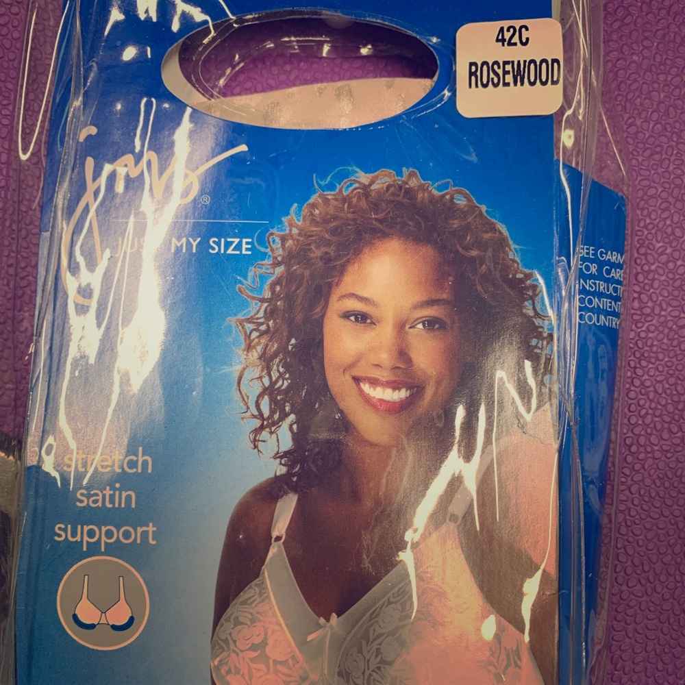 Just my size, satin wire free bra, 42c. New